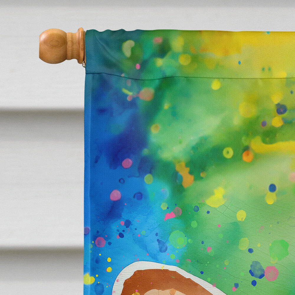 Corgi Hippie Dawg House Flag