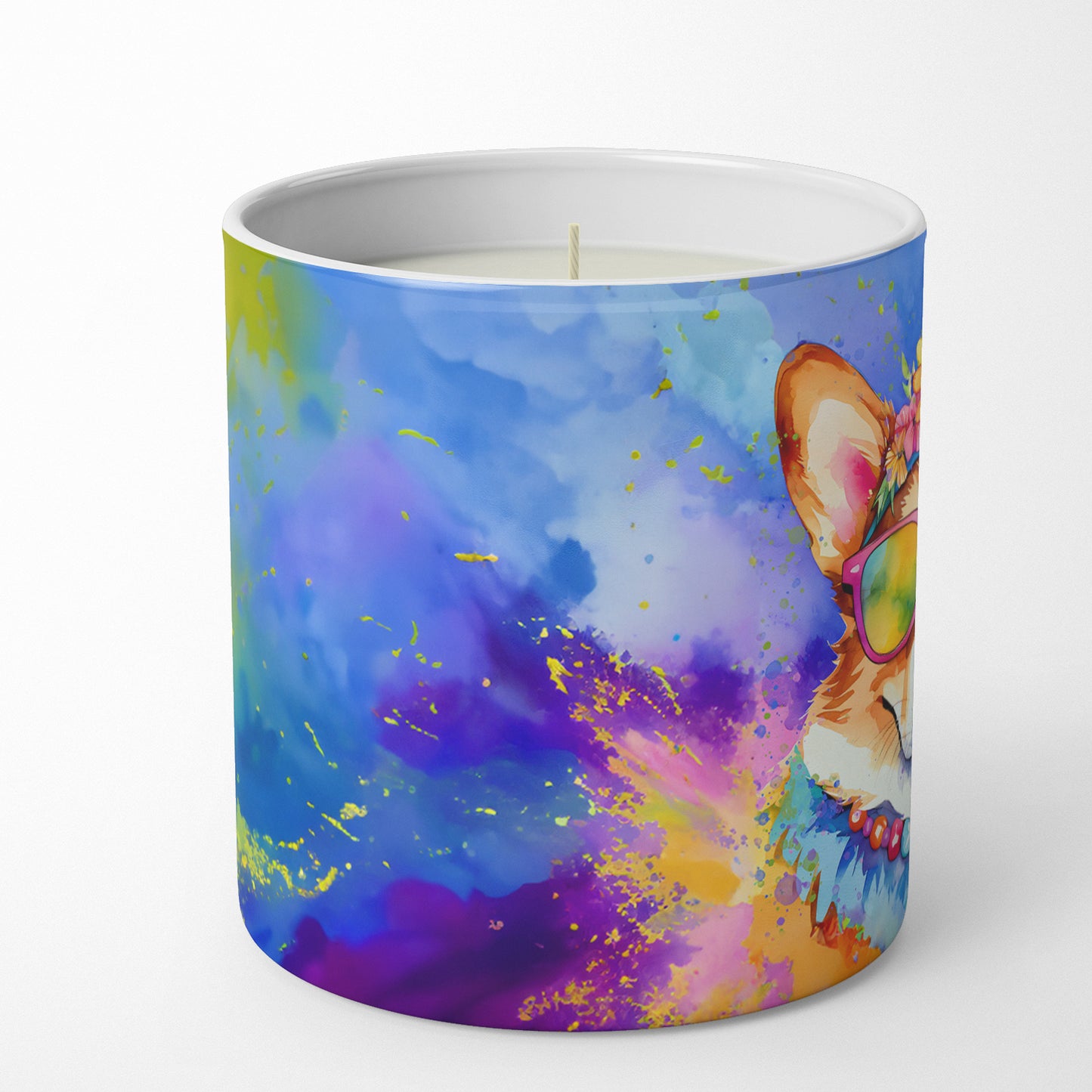 Buy this Corgi Hippie Dawg Decorative Soy Candle