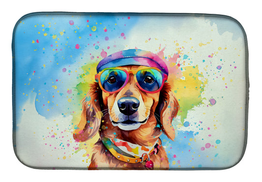 Buy this Dachshund Hippie Dawg Dish Drying Mat