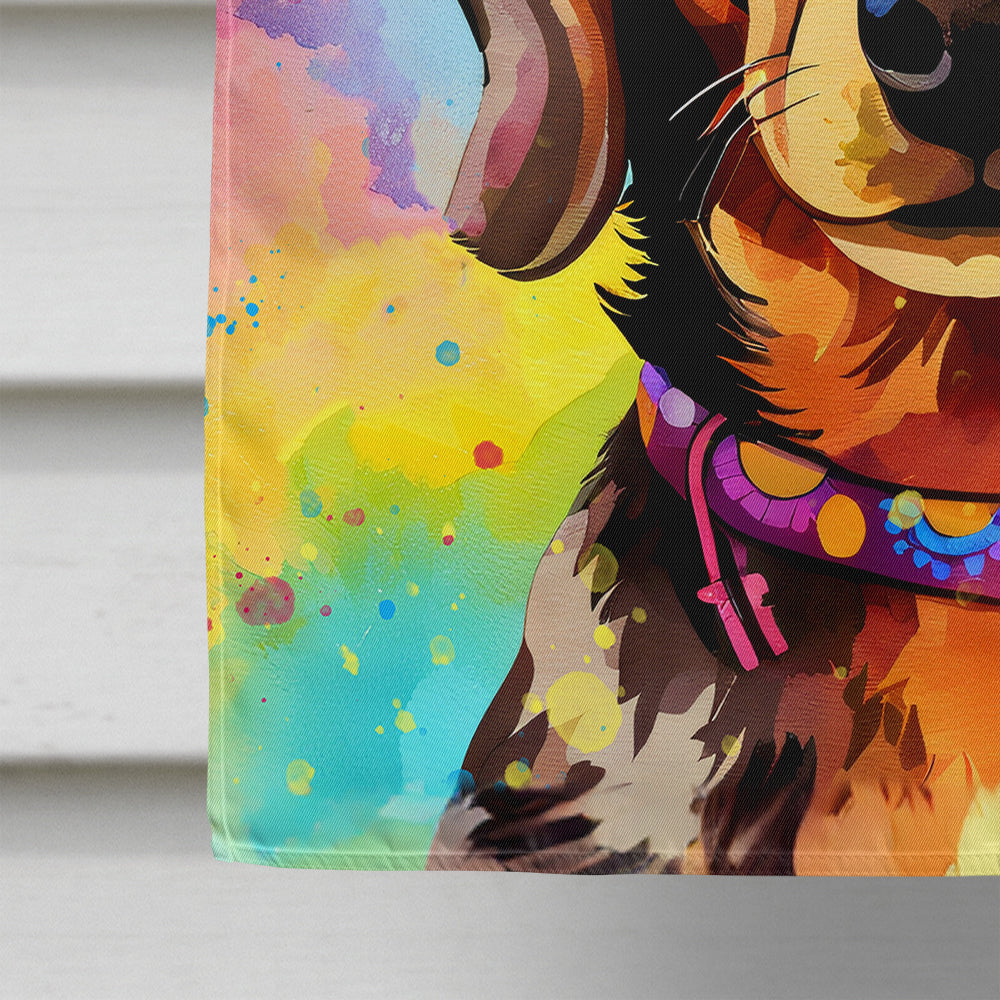 Dachshund Hippie Dawg House Flag