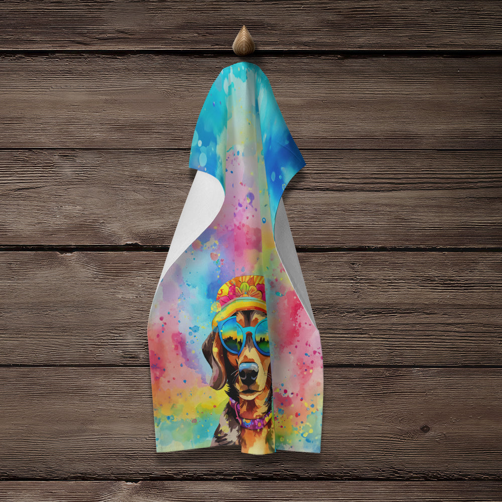 Dachshund Hippie Dawg Kitchen Towel