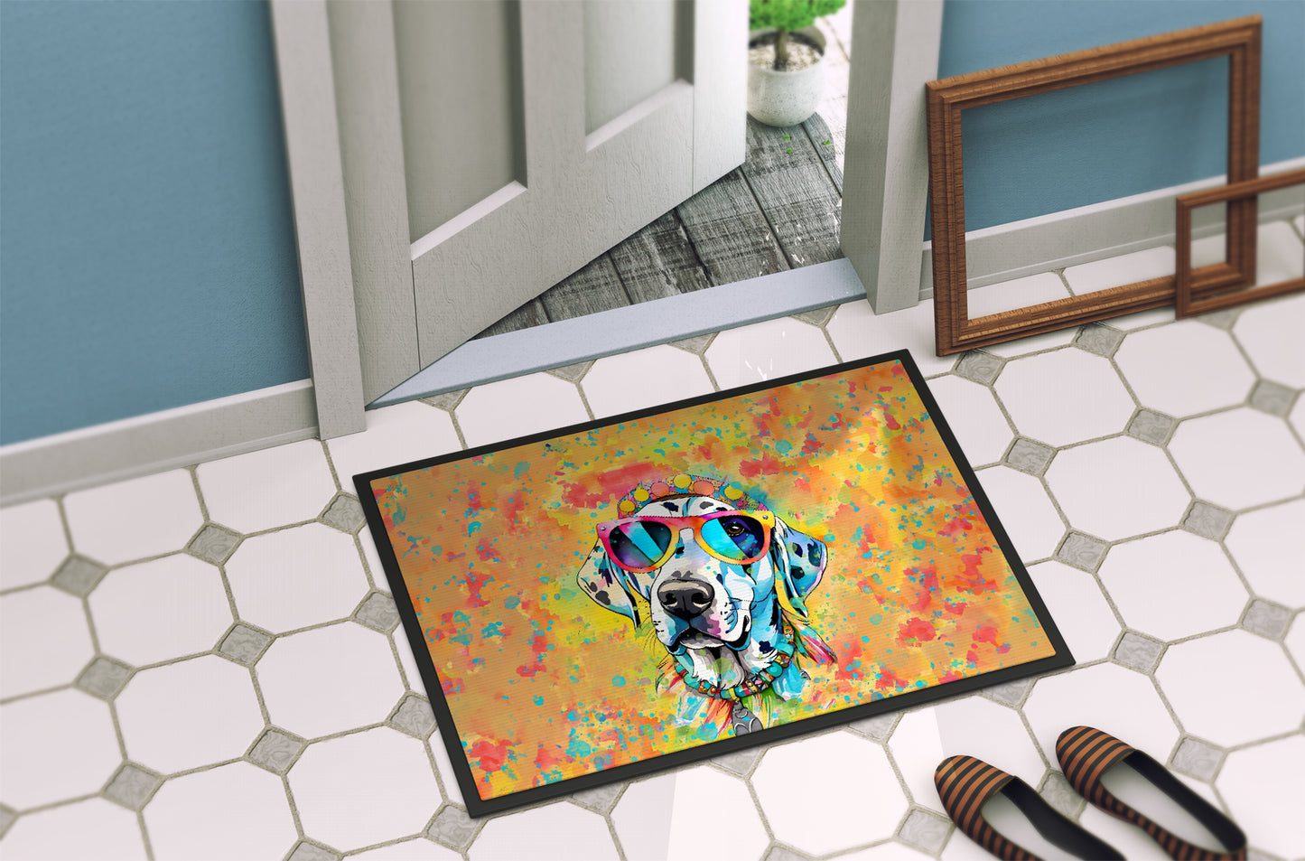 Dalmatian Hippie Dawg Doormat