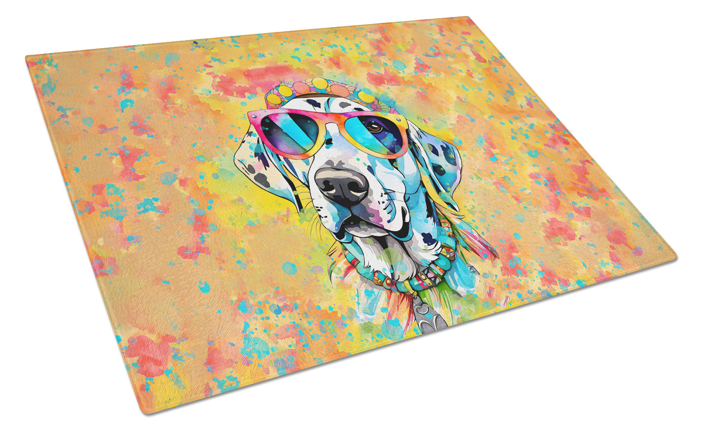 Buy this Dalmatian Hippie Dawg Glass Cutting Board