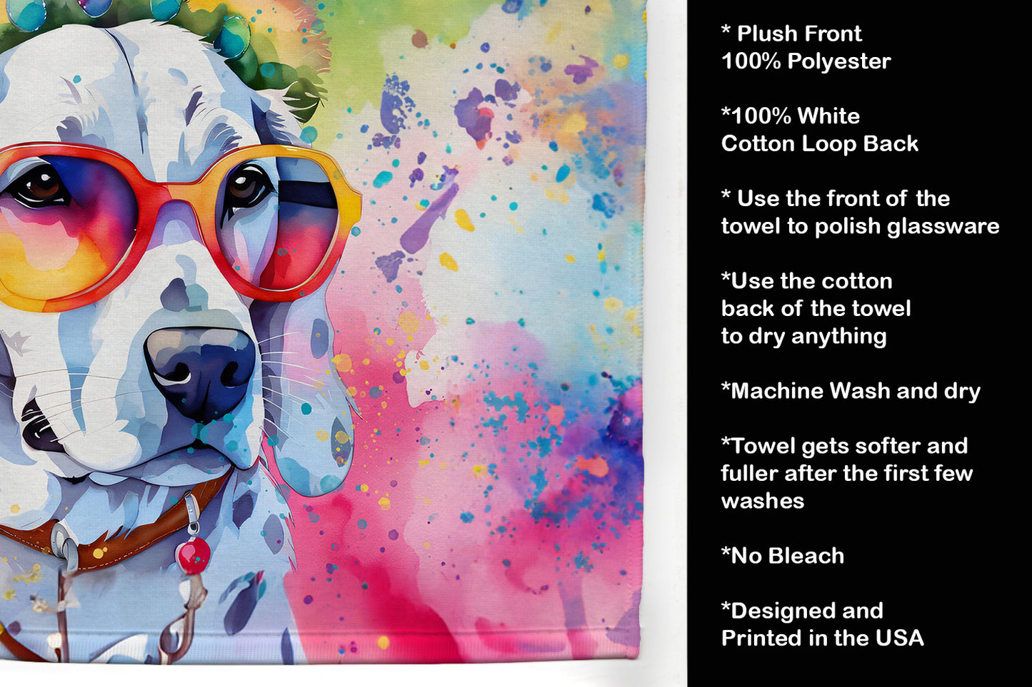 Dalmatian Hippie Dawg Kitchen Towel