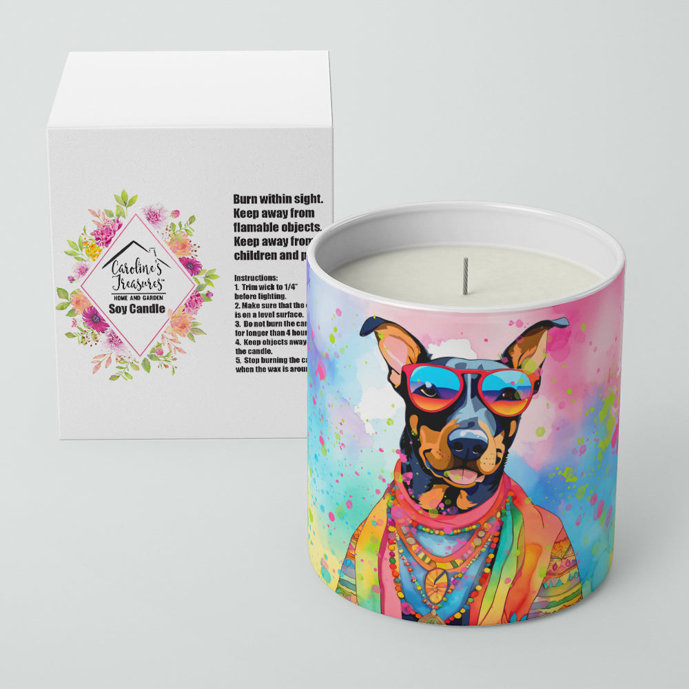 Doberman Pinscher Hippie Dawg Decorative Soy Candle