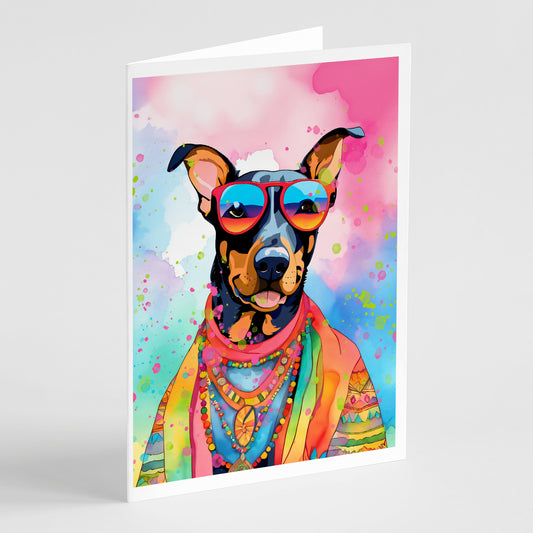 Buy this Doberman Pinscher Hippie Dawg Greeting Cards Pack of 8