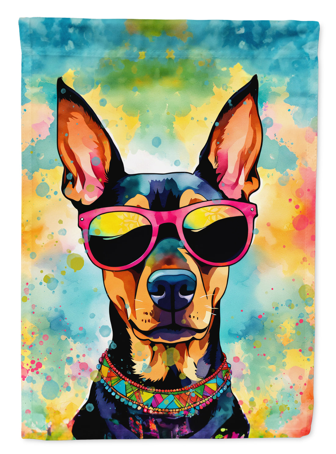 Buy this Doberman Pinscher Hippie Dawg House Flag