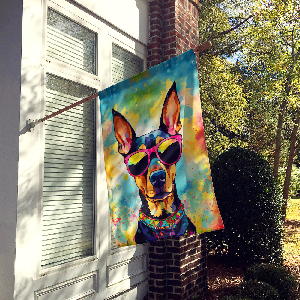 Doberman Pinscher Hippie Dawg House Flag