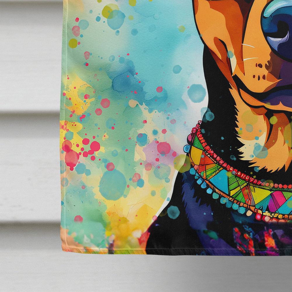 Doberman Pinscher Hippie Dawg House Flag