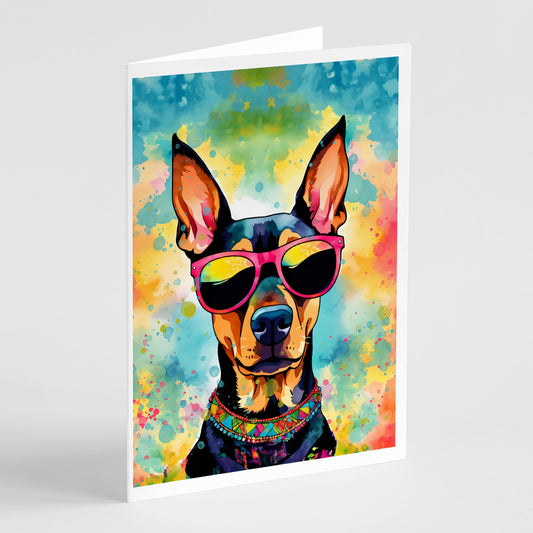 Buy this Doberman Pinscher Hippie Dawg Greeting Cards Pack of 8