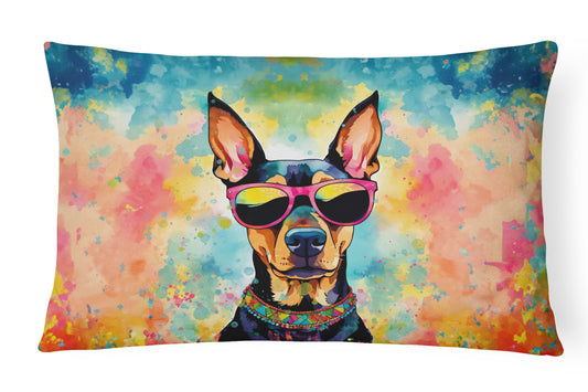 Buy this Doberman Pinscher Hippie Dawg Throw Pillow