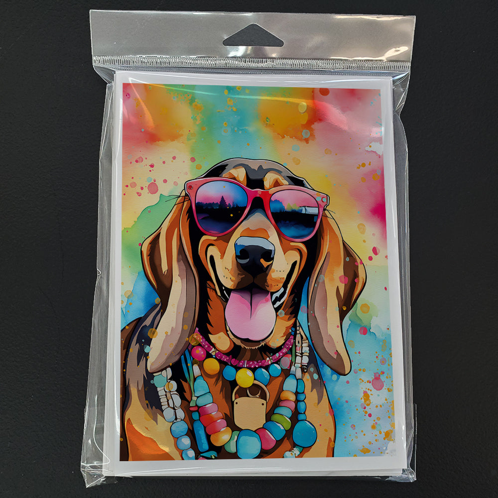 Doberman Pinscher Hippie Dawg Greeting Cards Pack of 8