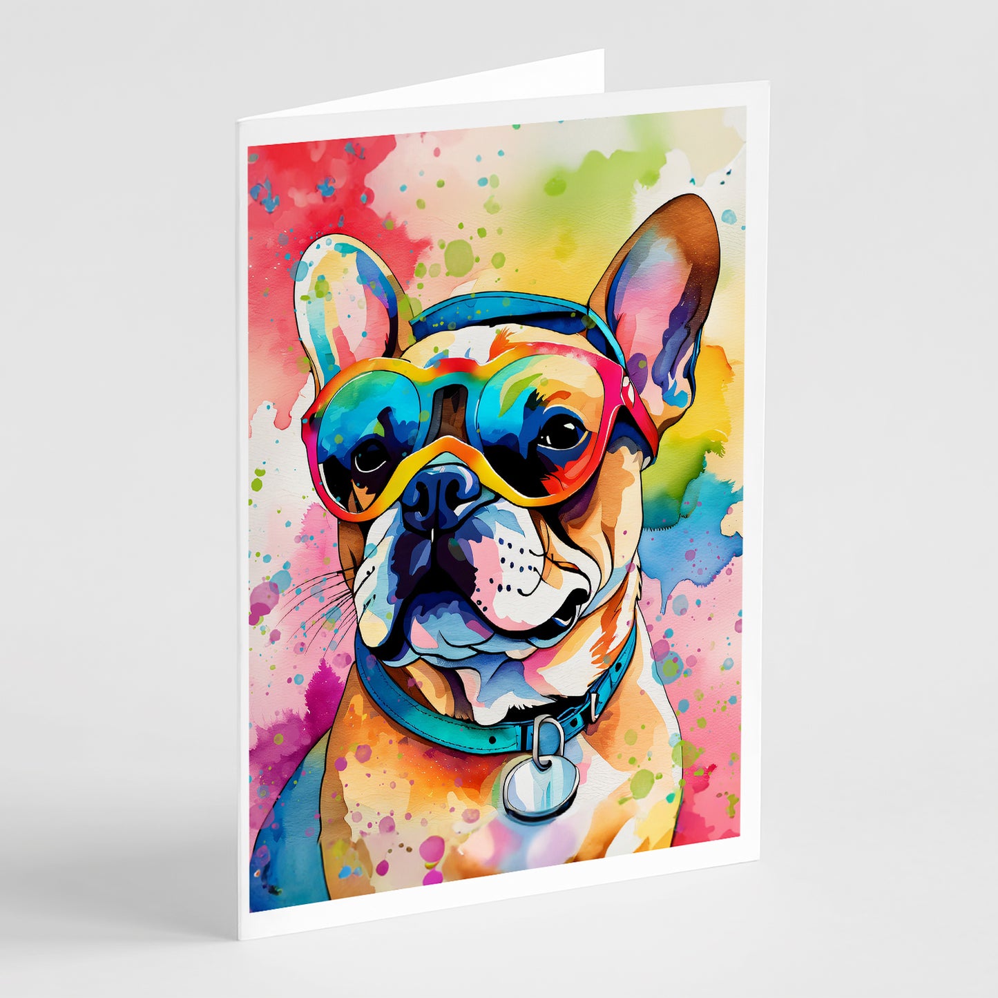 Buy this French Bulldog Hippie Dawg Greeting Cards Pack of 8