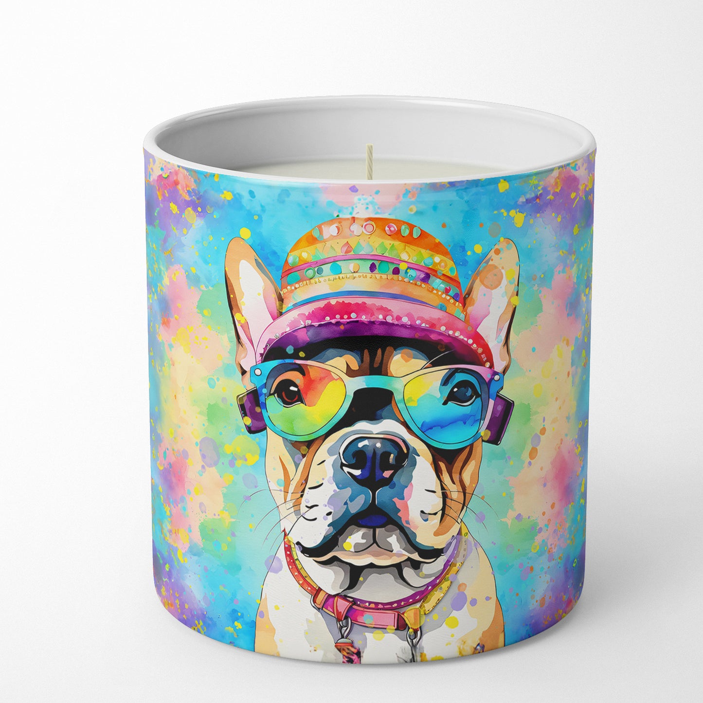 French Bulldog Hippie Dawg Decorative Soy Candle