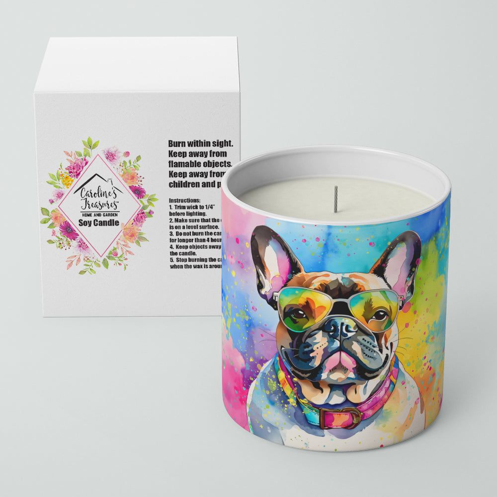 French Bulldog Hippie Dawg Decorative Soy Candle