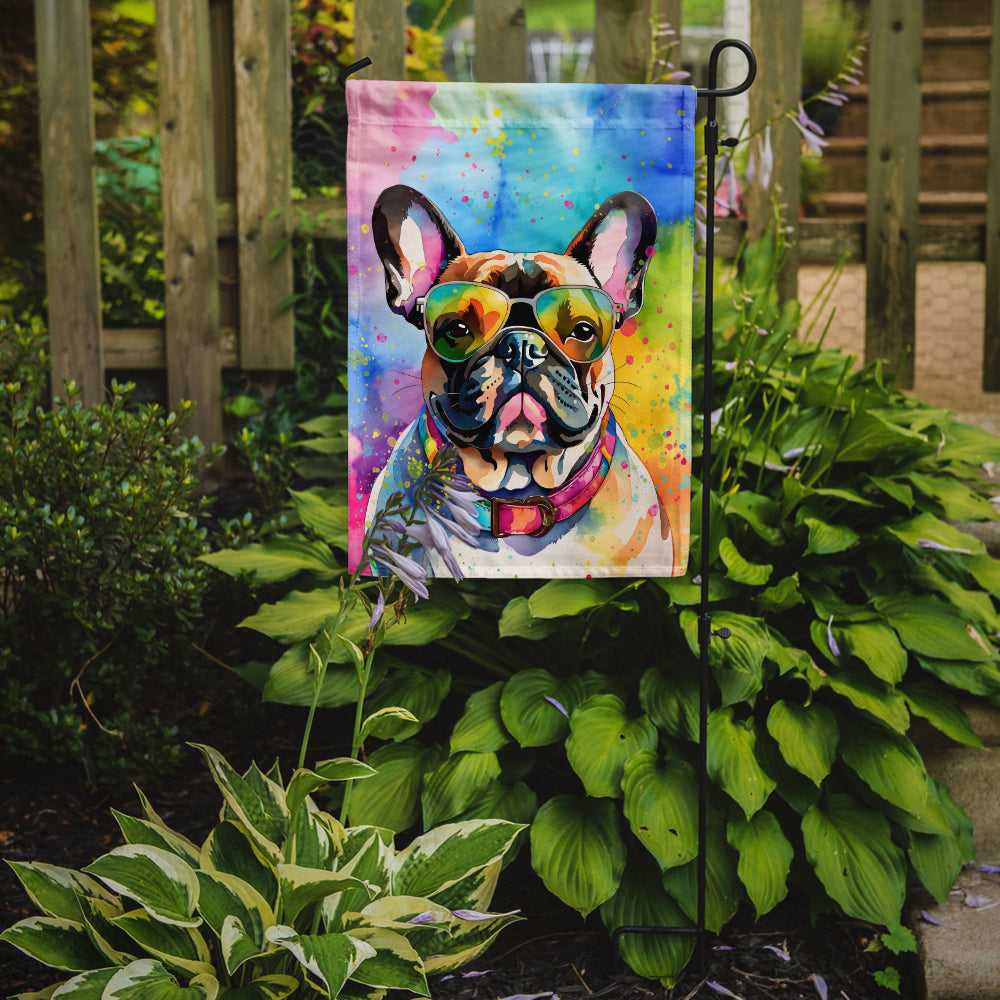 French Bulldog Hippie Dawg Garden Flag