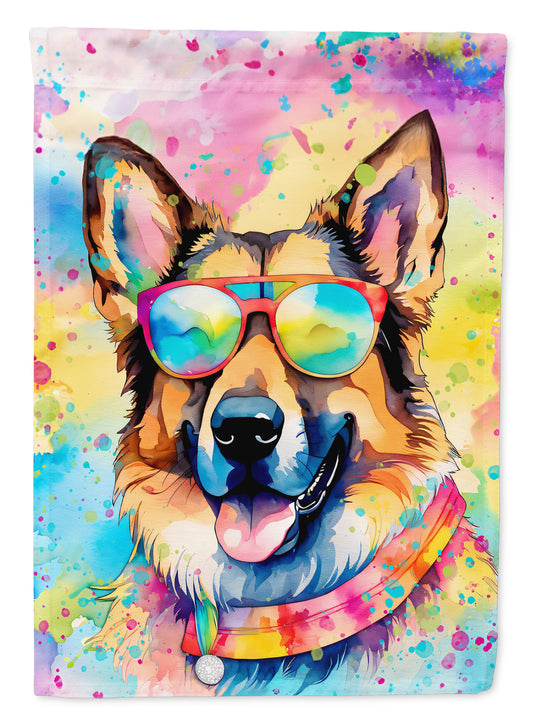 Buy this German Shepherd Hippie Dawg Garden Flag