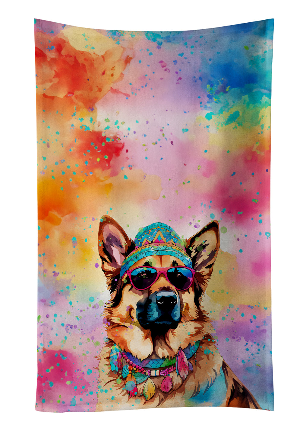 Buy this German Shepherd Hippie Dawg Kitchen Towel
