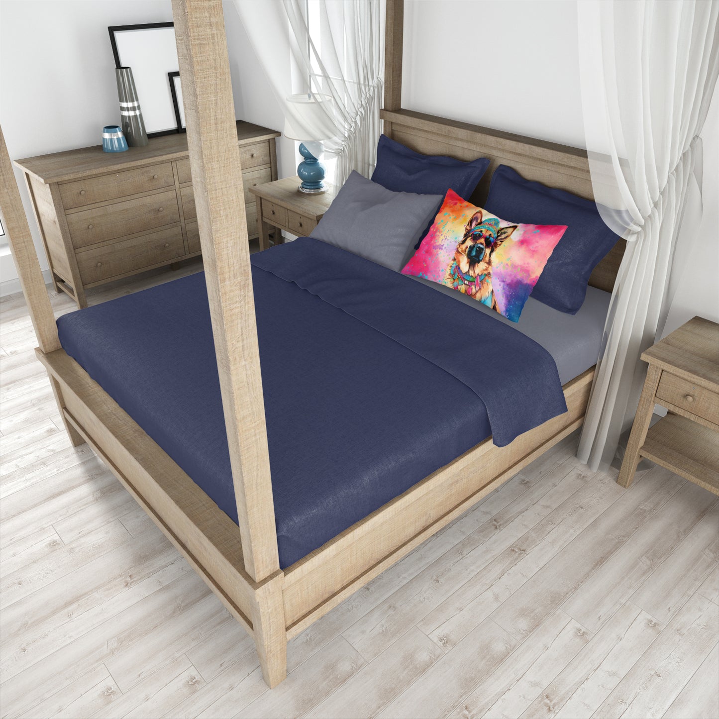 German Shepherd Hippie Dawg Standard Pillowcase