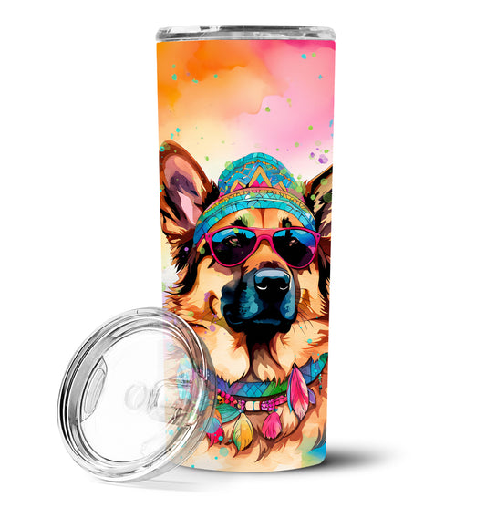 Buy this German Shepherd Hippie Dawg Stainless Steel Skinny Tumbler