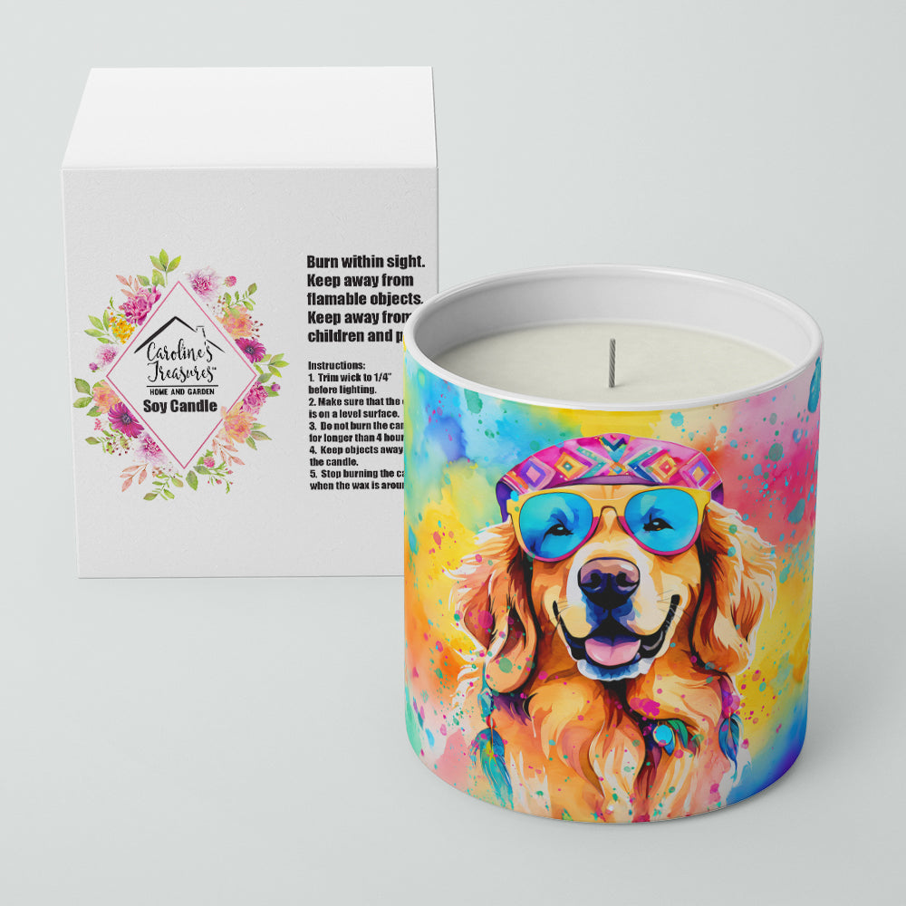 Golden Retriever Hippie Dawg Decorative Soy Candle