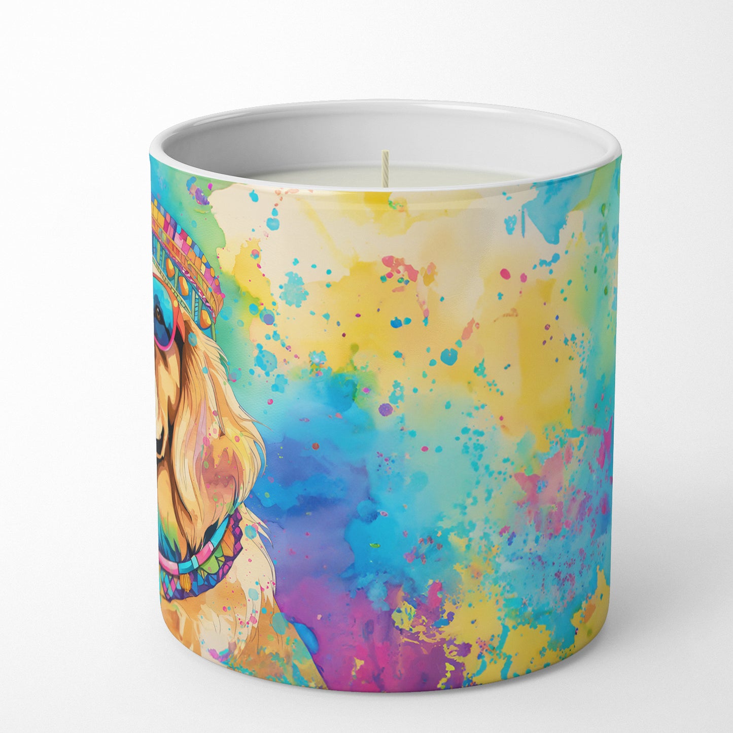 Golden Retriever Hippie Dawg Decorative Soy Candle