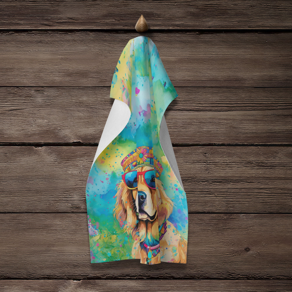 Golden Retriever Hippie Dawg Kitchen Towel