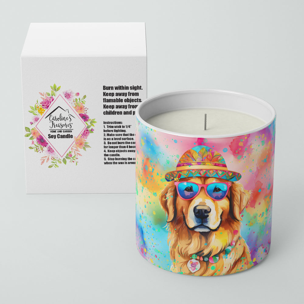 Golden Retriever Hippie Dawg Decorative Soy Candle