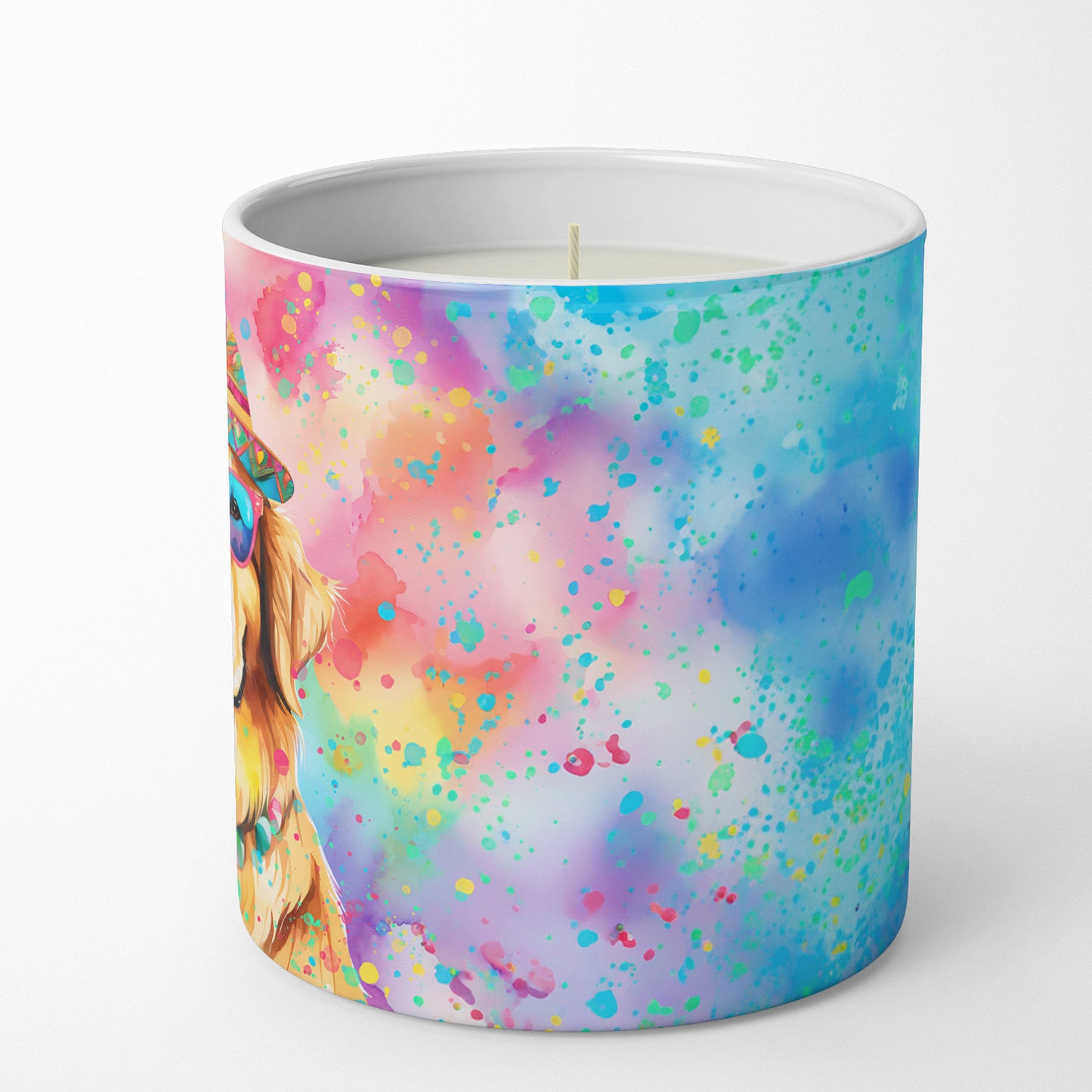 Golden Retriever Hippie Dawg Decorative Soy Candle