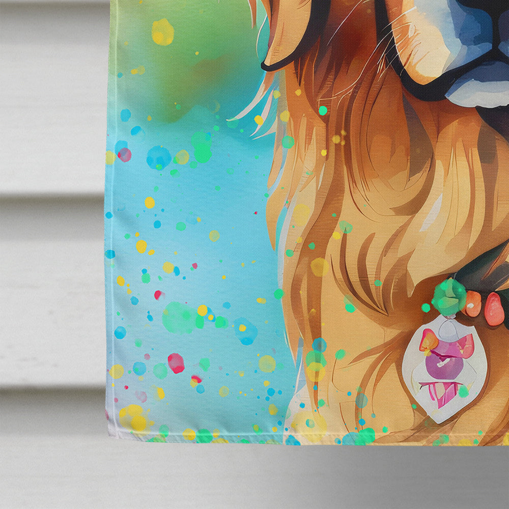 Golden Retriever Hippie Dawg House Flag