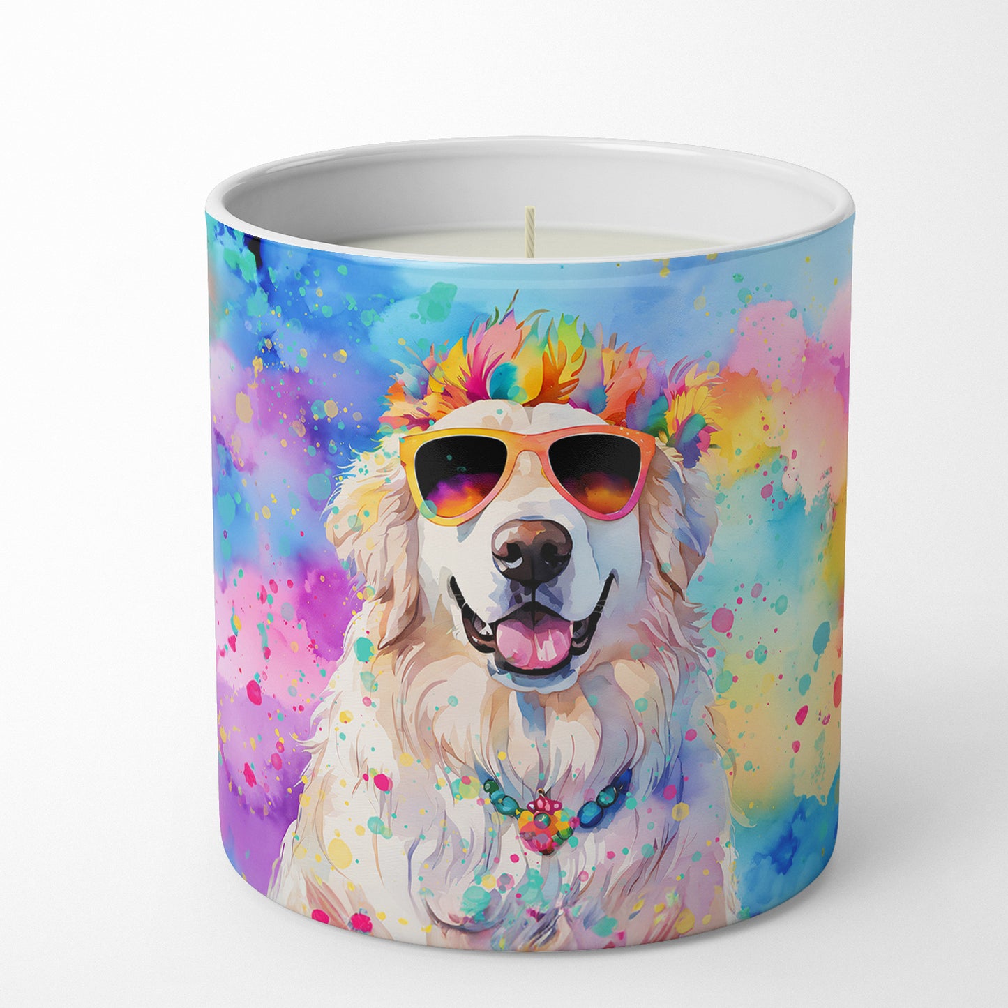 Great Pyrenees Hippie Dawg Decorative Soy Candle