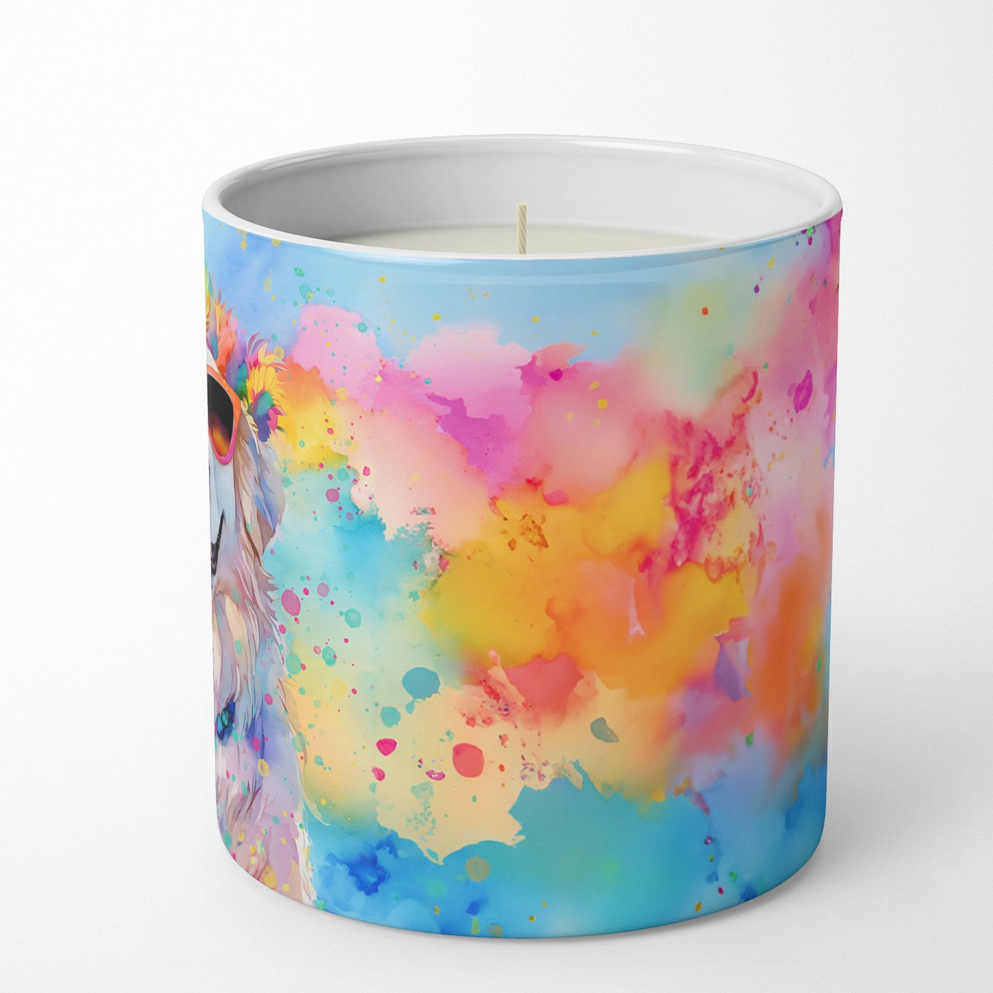 Great Pyrenees Hippie Dawg Decorative Soy Candle