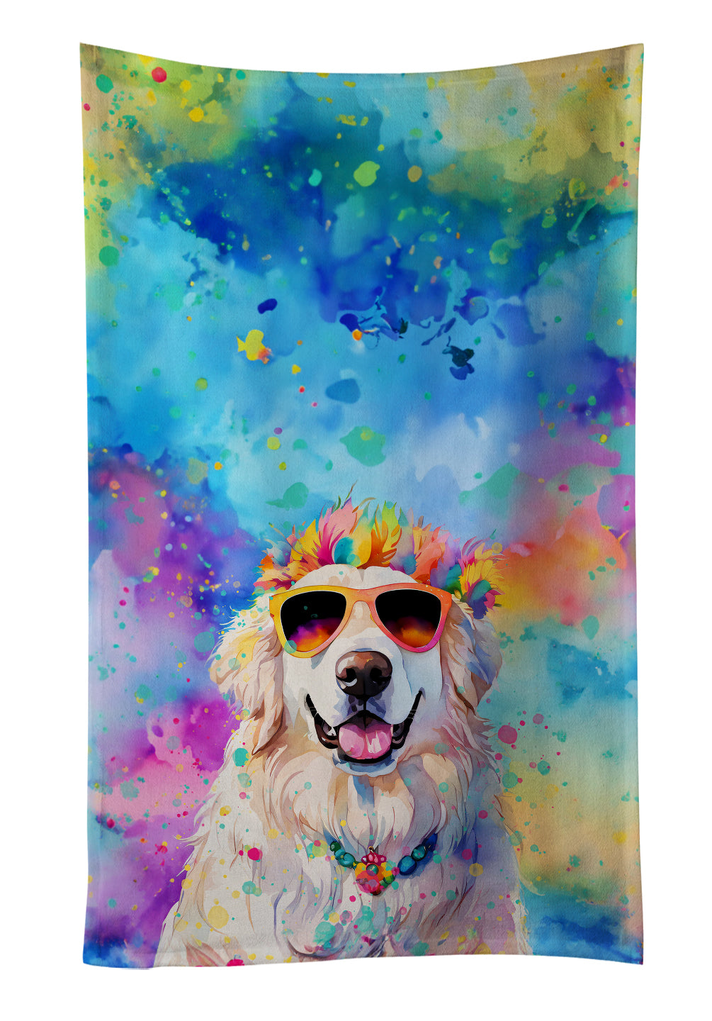 Buy this Great Pyrenees Hippie Dawg Kitchen Towel