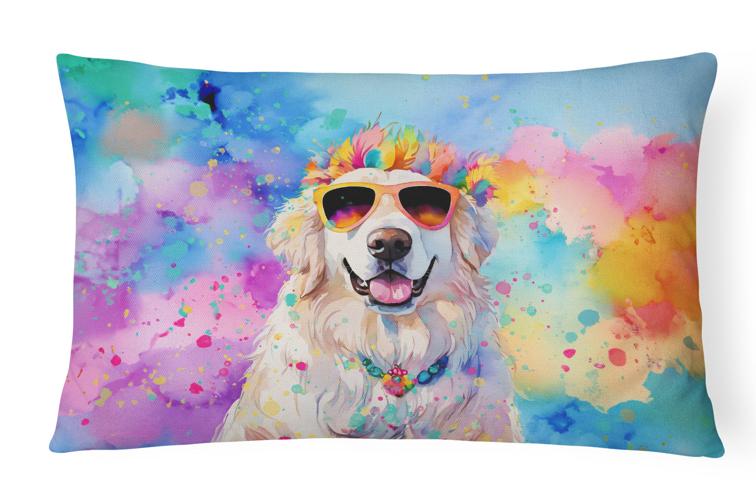 Buy this Great Pyrenees Hippie Dawg Throw Pillow