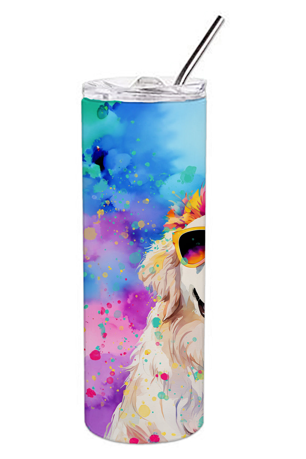 Great Pyrenees Hippie Dawg Stainless Steel Skinny Tumbler