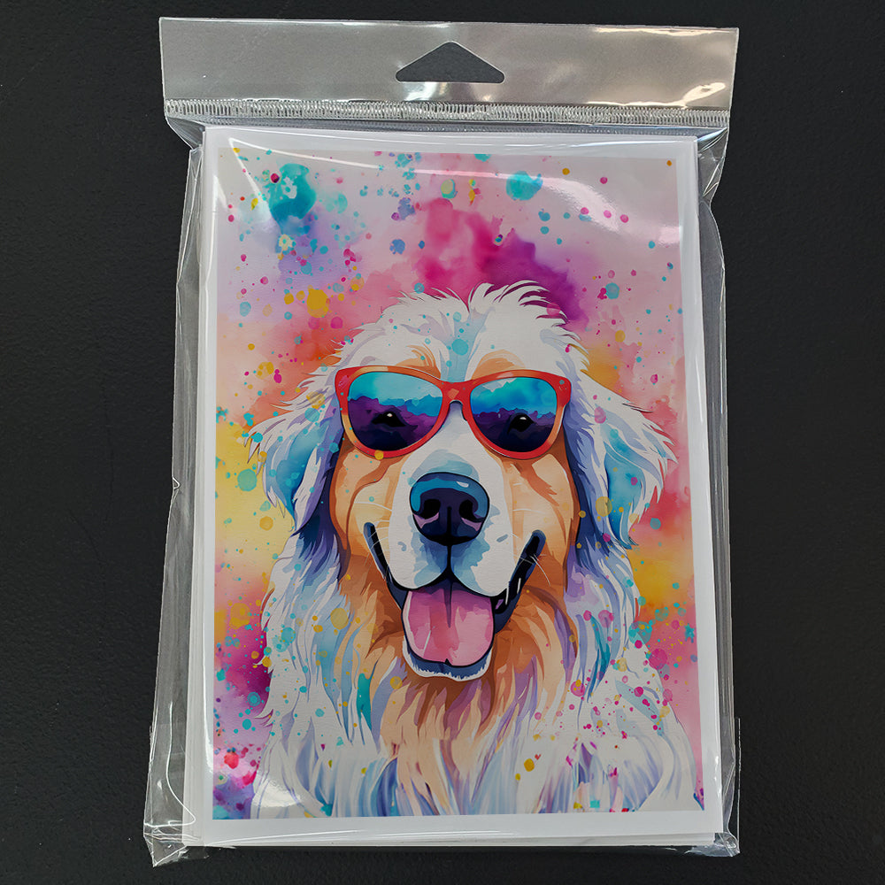 Great Pyrenees Hippie Dawg Greeting Cards Pack of 8