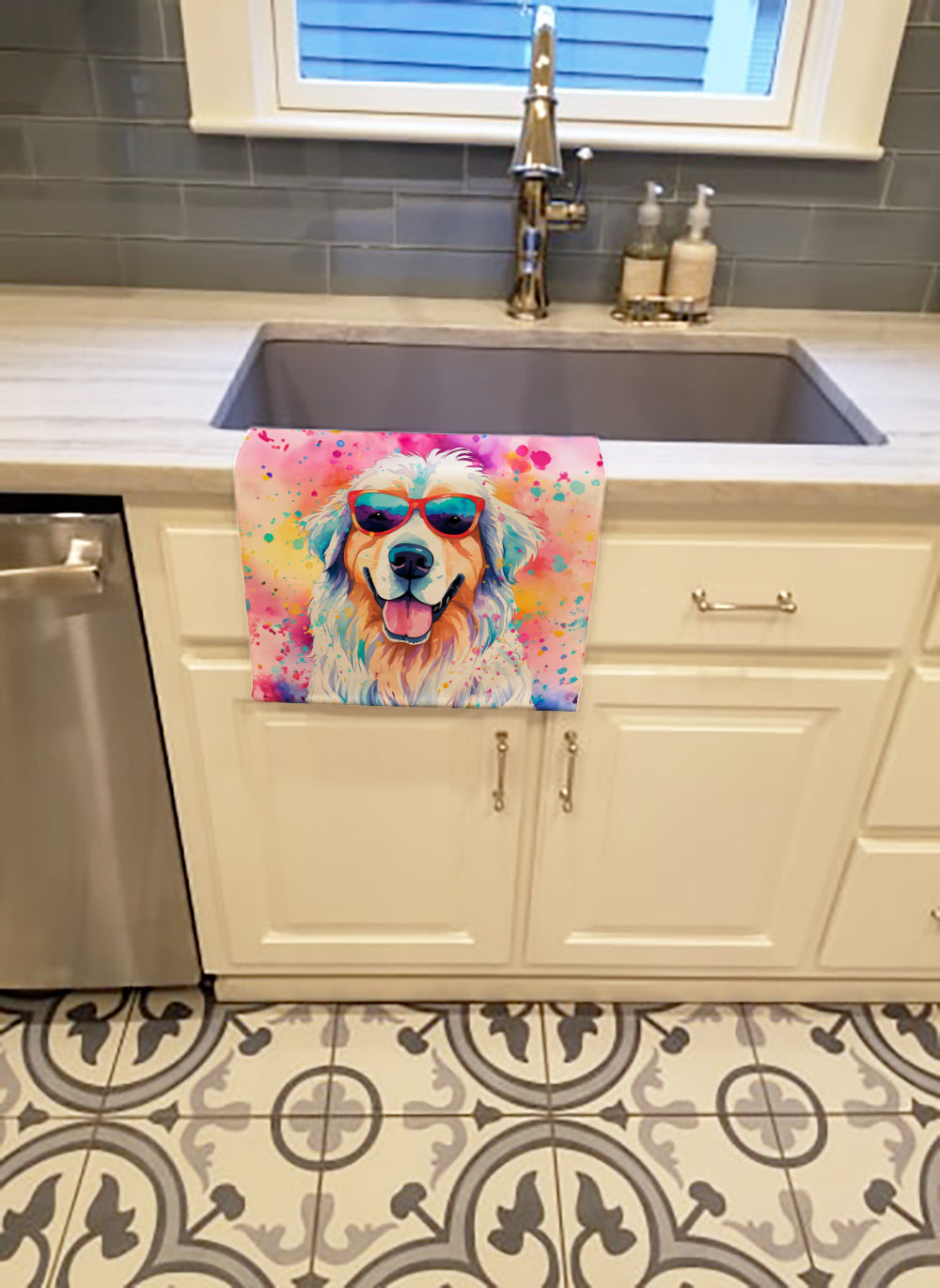 Great Pyrenees Hippie Dawg Kitchen Towel