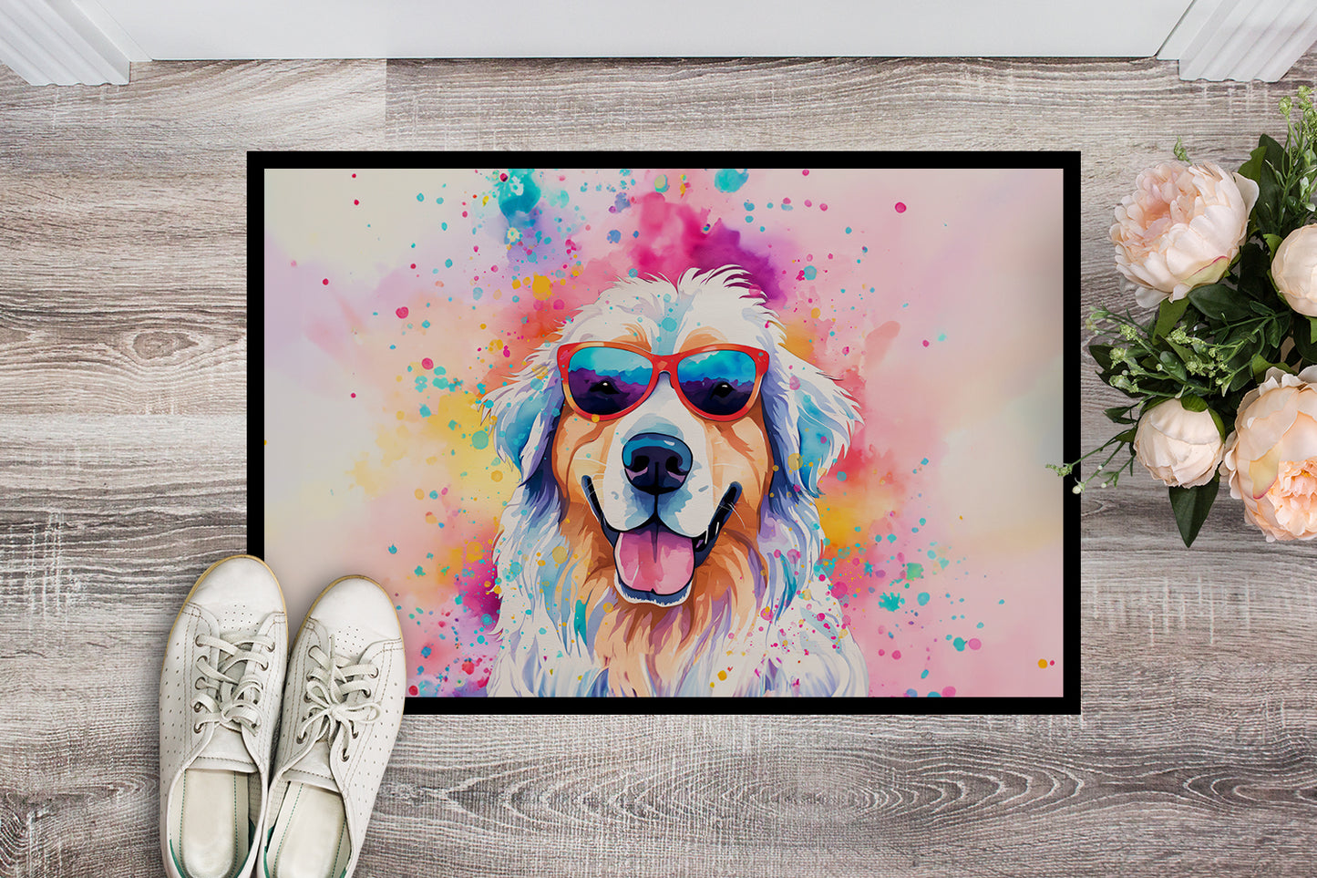 Great Pyrenees Hippie Dawg Doormat