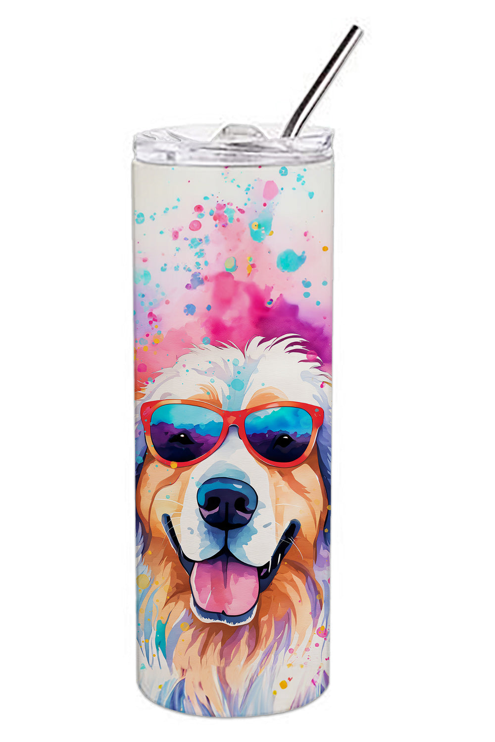 Great Pyrenees Hippie Dawg Stainless Steel Skinny Tumbler