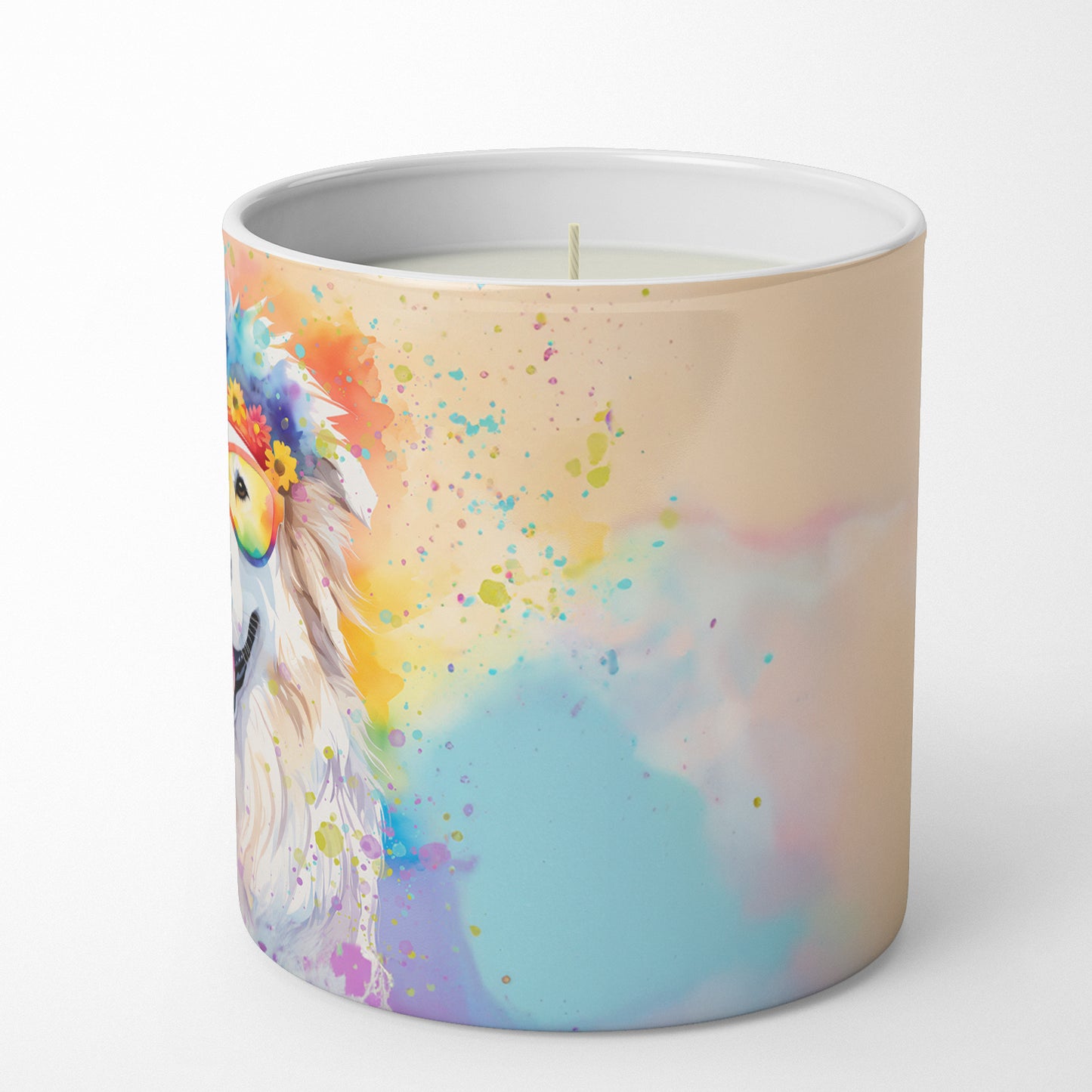 Great Pyrenees Hippie Dawg Decorative Soy Candle