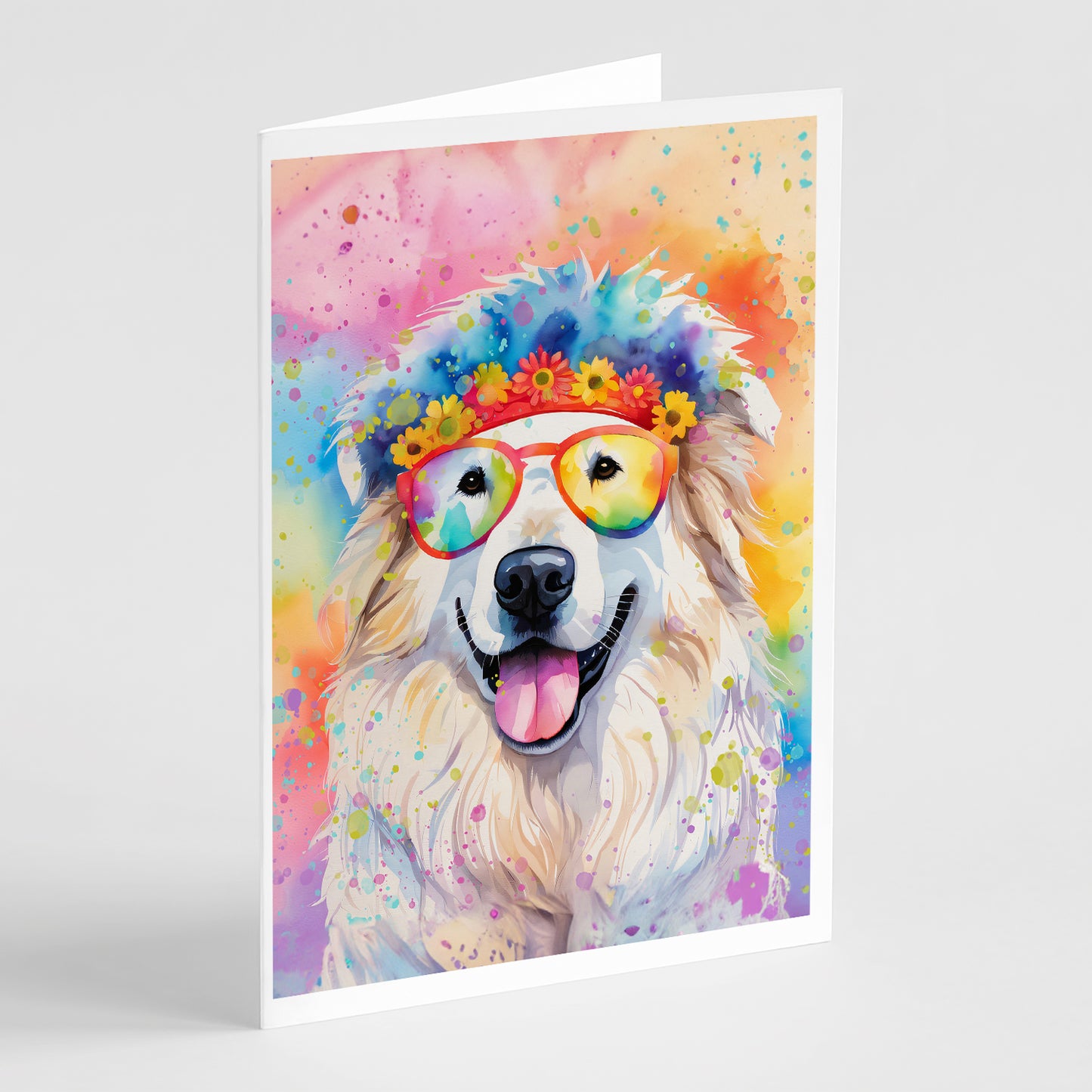 Buy this Great Pyrenees Hippie Dawg Greeting Cards Pack of 8