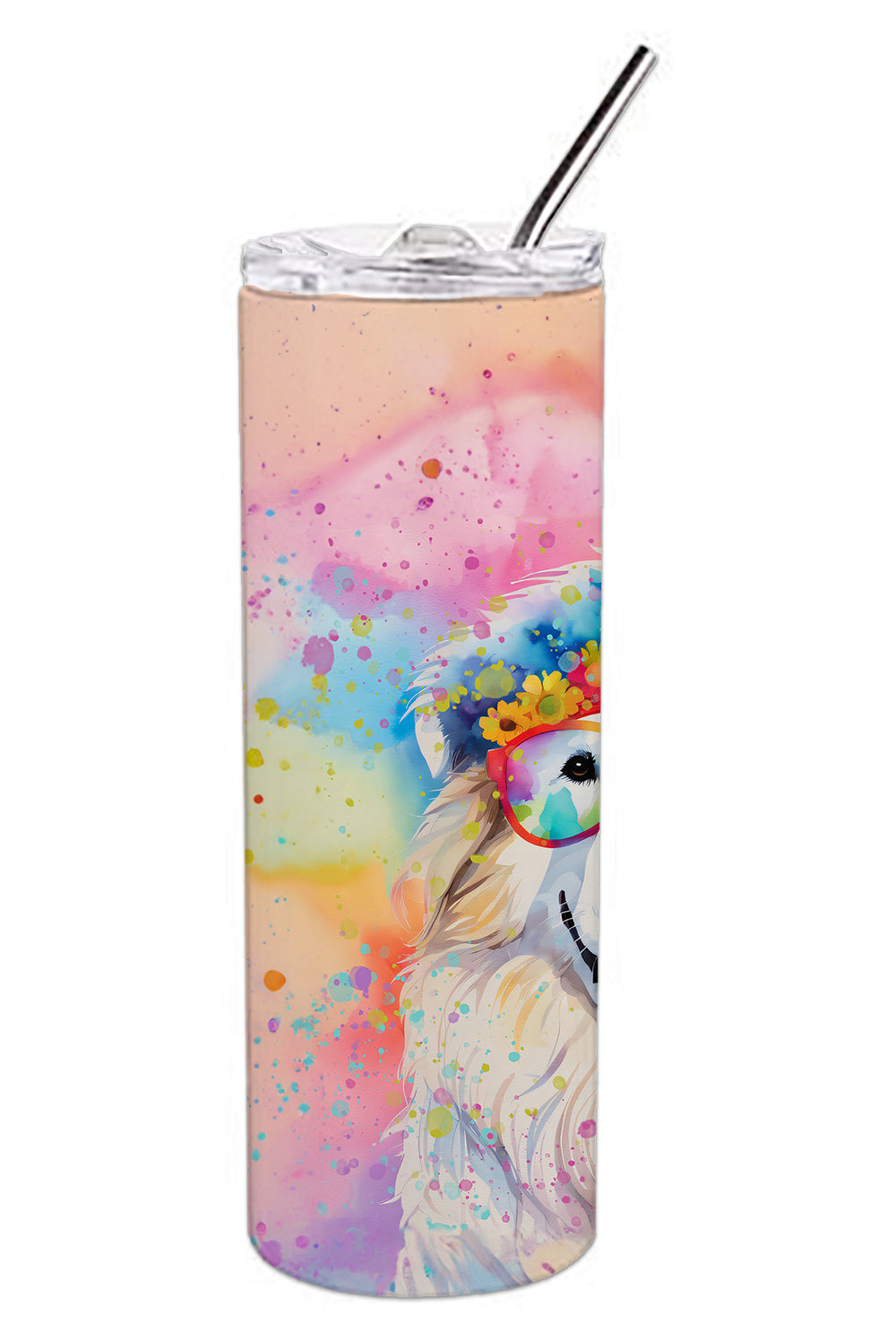 Great Pyrenees Hippie Dawg Stainless Steel Skinny Tumbler