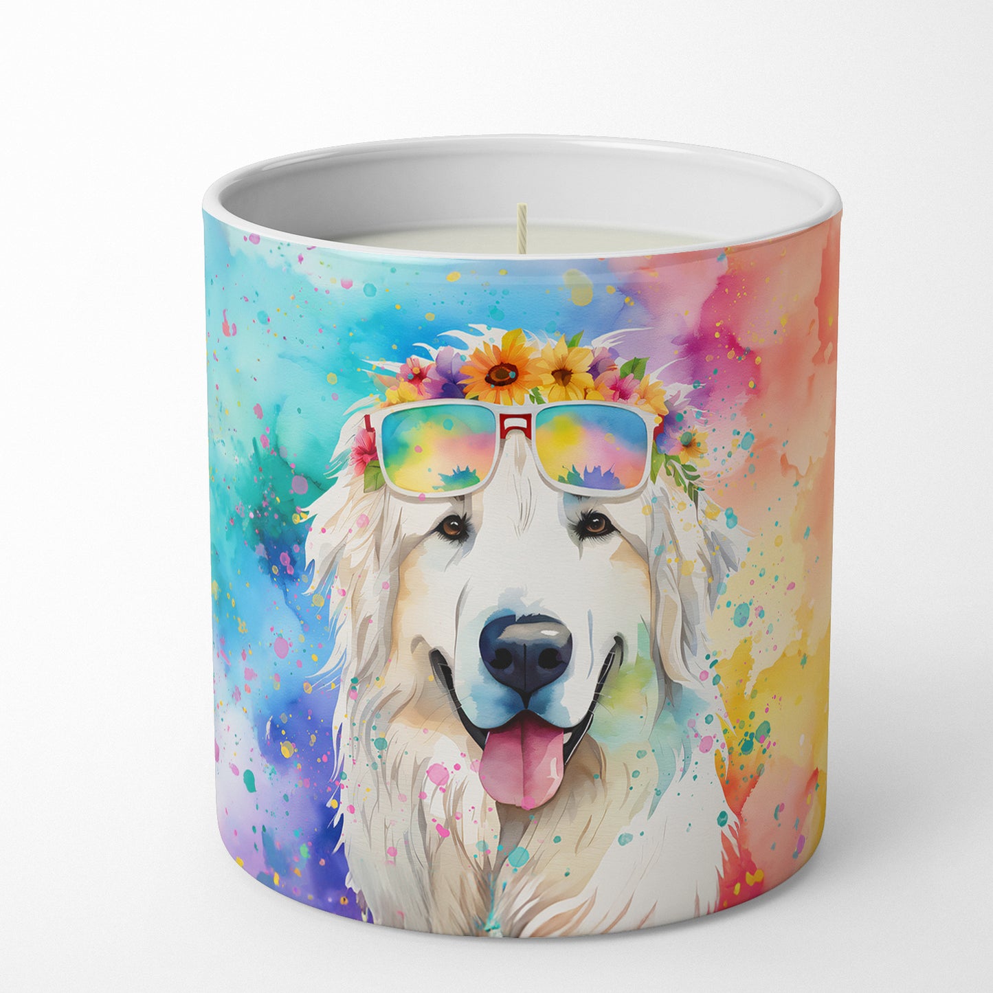 Great Pyrenees Hippie Dawg Decorative Soy Candle