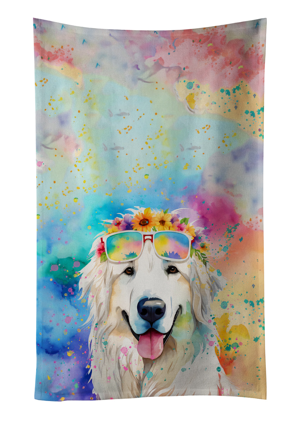 Buy this Great Pyrenees Hippie Dawg Kitchen Towel