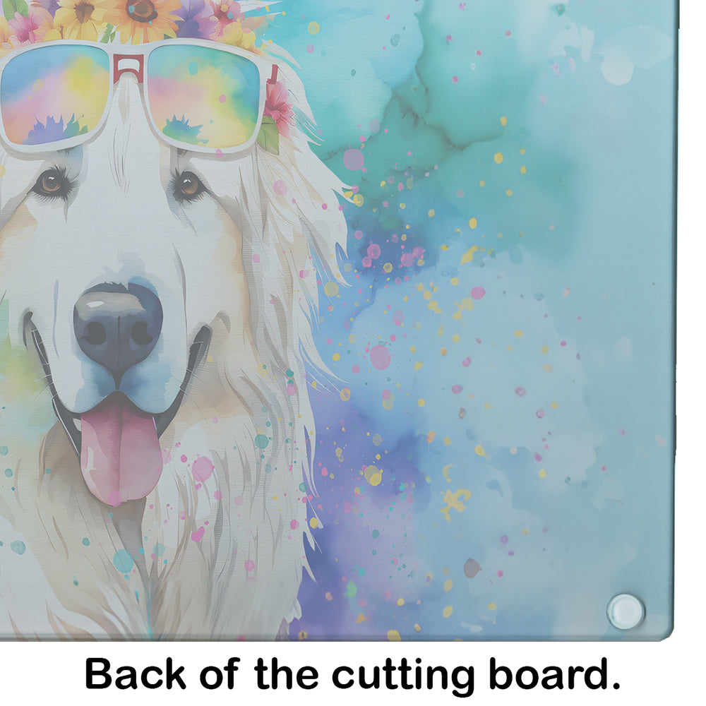 Great Pyrenees Hippie Dawg Glass Cutting Board