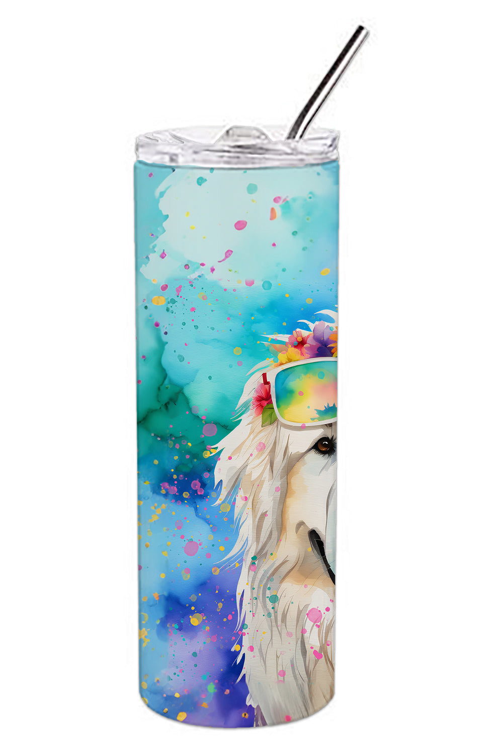 Great Pyrenees Hippie Dawg Stainless Steel Skinny Tumbler