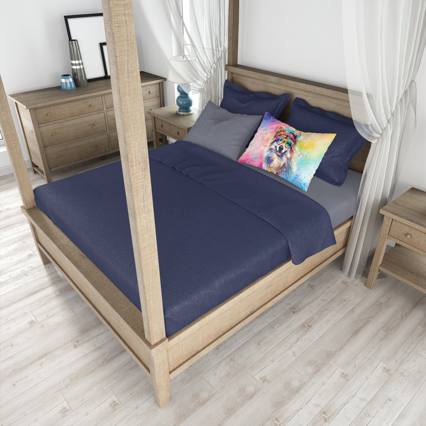 Keeshond Hippie Dawg Standard Pillowcase