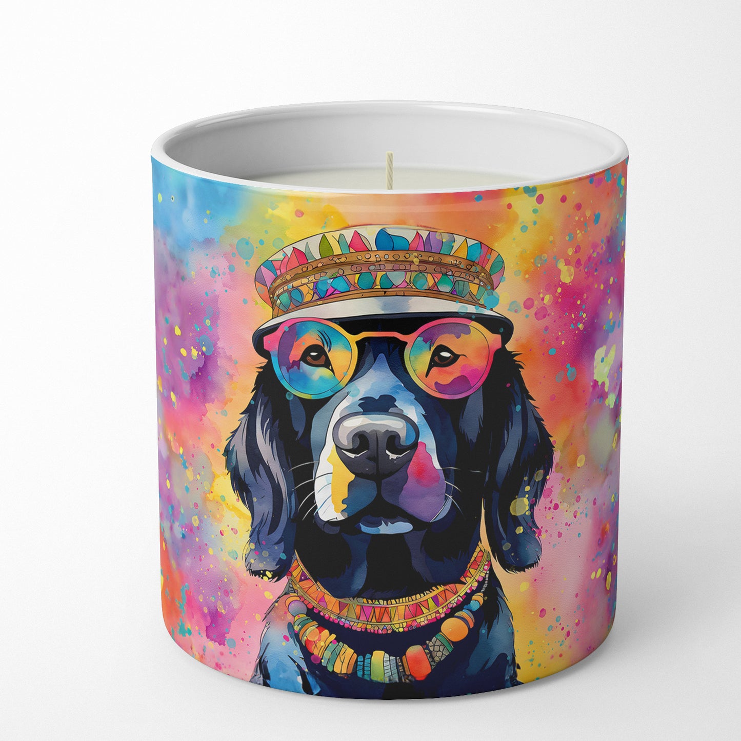 Black Labrador Hippie Dawg Decorative Soy Candle