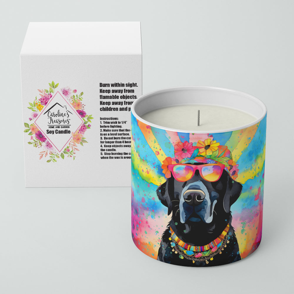 Black Labrador Hippie Dawg Decorative Soy Candle