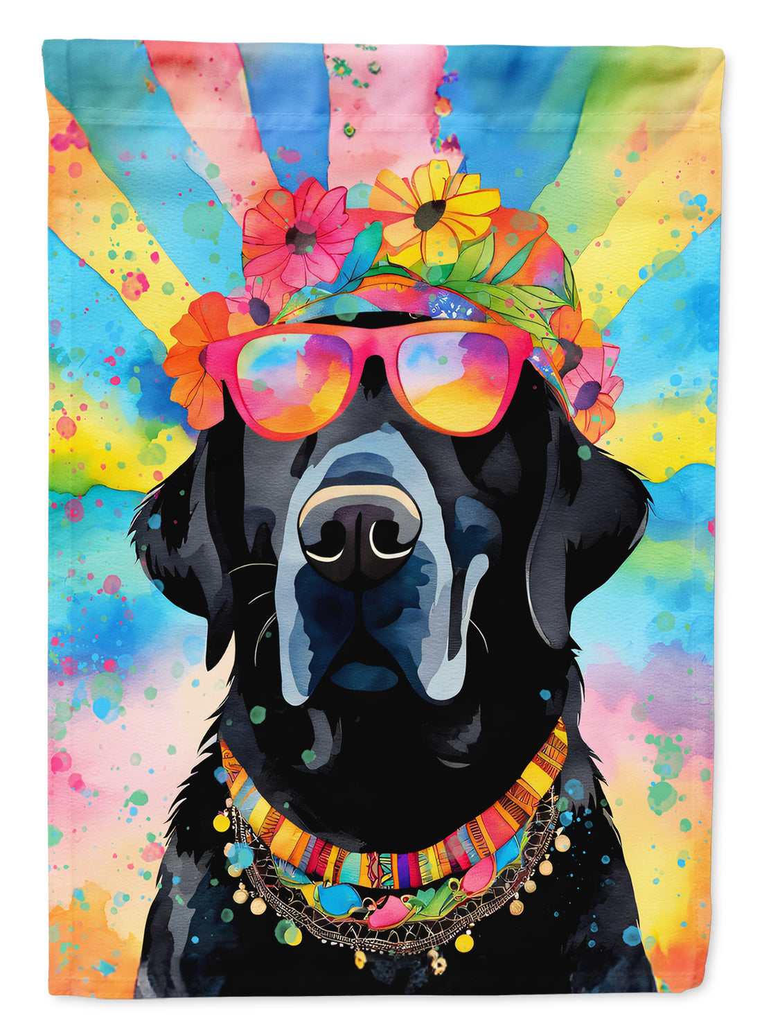 Buy this Black Labrador Hippie Dawg House Flag